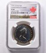 SP68 1978 Canada Silver Dollar Commonwealth Games NGC Beautiful Tone