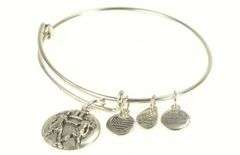 Silver Plated Alex & Ani Gemini Astrology Zodiac Charm Bracelet