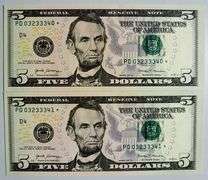 (2) Superb Crisp 2017A $5 Star Notes Cleveland-Consecutive!