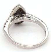 14kt White gold 0.75ctw diamond cluster ring