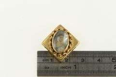 14K Yellow Gold Victorian Painted Lady Slide Bracelet Charm/Pendant
