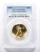 2009 $20 Ultra High Relief MMIX Gold MS70 PL PCGS
