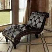 Deep Brown Leather Longue