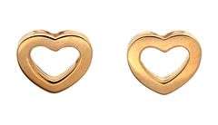 Vintage Tiffany & Co. Open Heart Stud Earrings in 18K