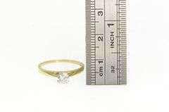 14K Yellow Gold 0.35 Ct Diamond Solitaire Classic Engagement Ring