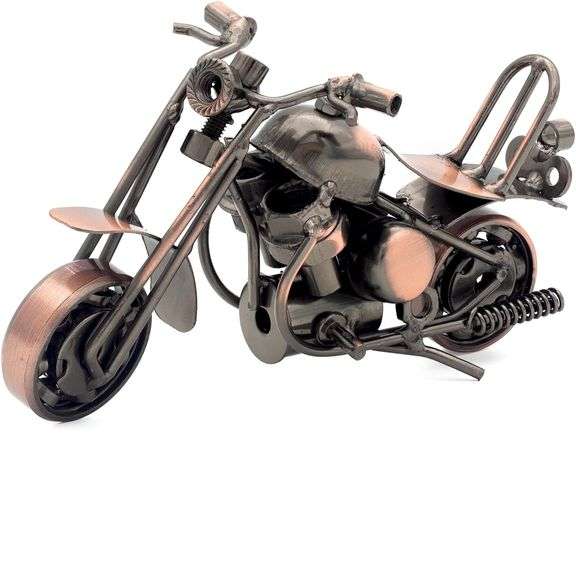 Harley Davidson Handcrafted Vintage Metal Sculpture