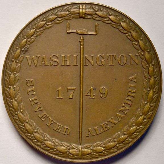 1904 Washington Monument Association 1749 Surveyed Alexandria Medal