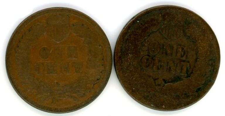 Two Different Indian Head Cents: 1870 & 1871