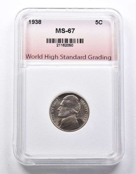 MS67 1938 Jefferson Nickel WHSG