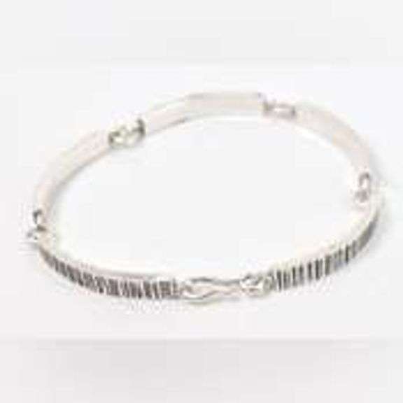 Sturdy 925 Wood Bracelet