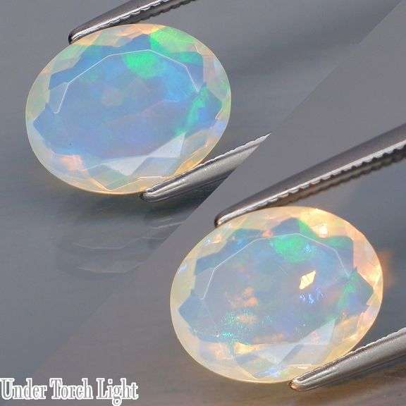 Excellent glittering 1.64ct faceted Jelly Opal