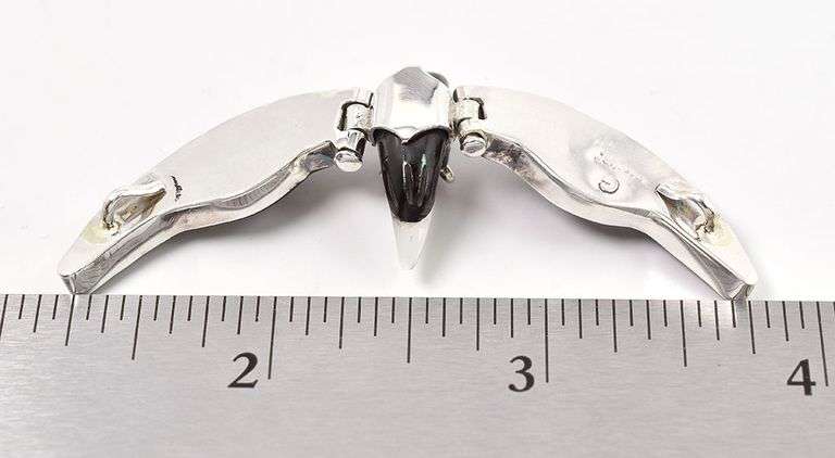 Navajo Crafter SS Jet Eagle Pendant