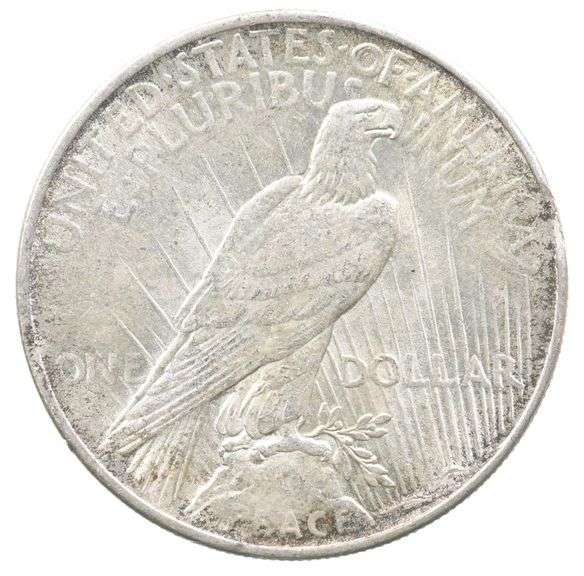 1924 Peace Silver Dollar Clipped Planchet ERROR