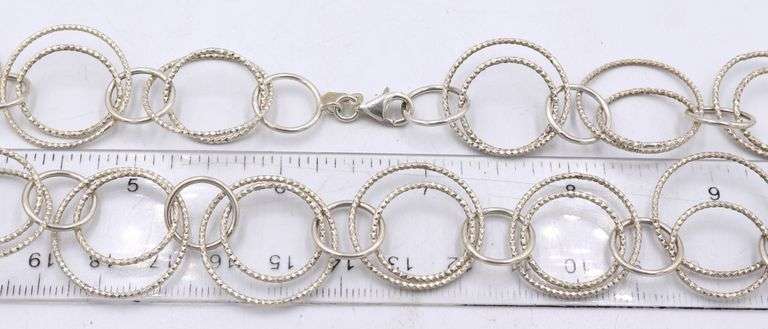 Group lot of Vintage 925 sterling silver necklaces