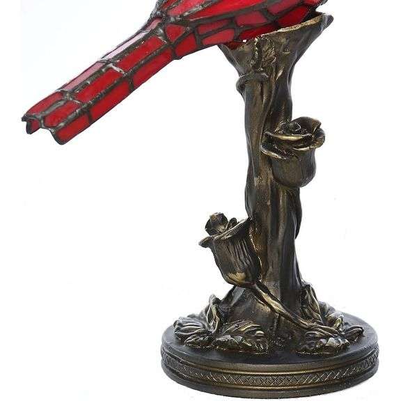 Cardinal Stained Glass Estate Lamp