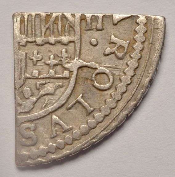 Spain 1707-1714 2 Reales Cut Into 1/4 Reale, Circulated.