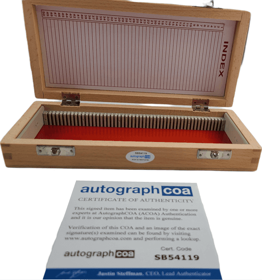 Dexter Cast Autographed Custom Blood Glass Slides Case ACOA