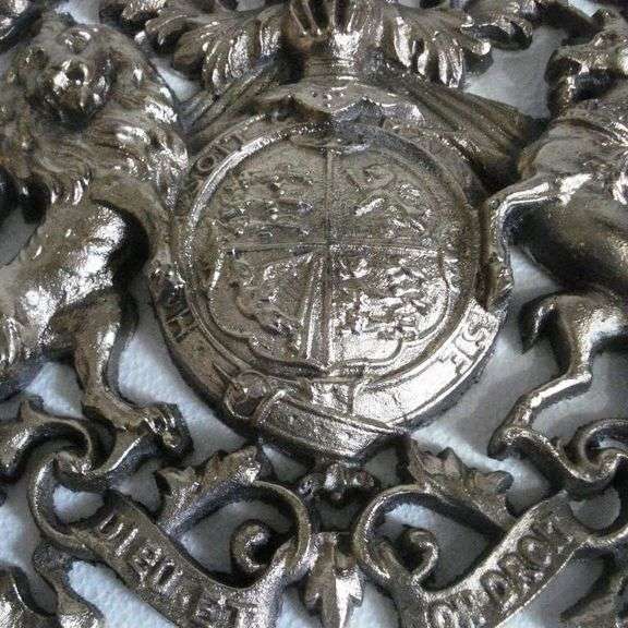 Heavy Cast Antique Royal Plaque