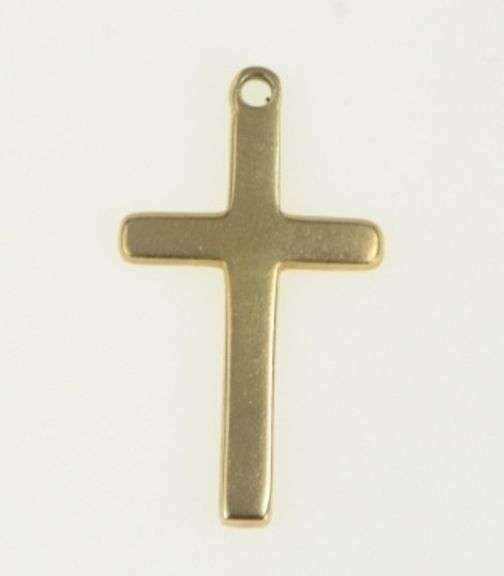 14K Yellow Gold Christian Faith Symbol Classic Charm/Pendant
