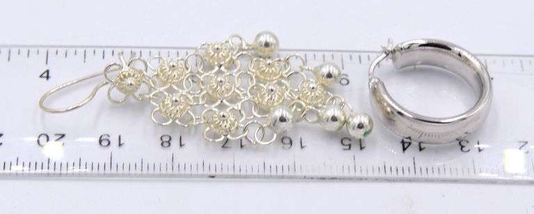 Group lot of 925 sterling silver earrings
