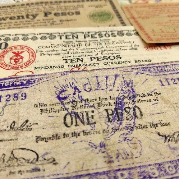 Rare WWII Guerrilla Forbidden Currency Banknotes