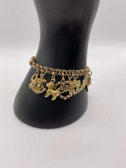 20.7g 14k Charm Bracelet 7"