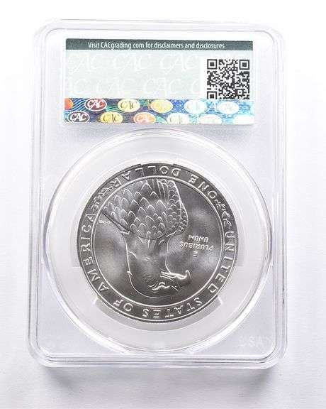 MS70 1983-D Olympic Discus Commemorative Dollar CAC CACG