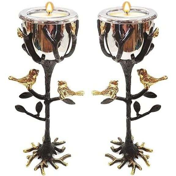 Yair Emanuel Tree of Life Candlestick Holders