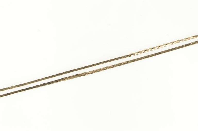 Gold Filled 0.9mm Square Chain Link Vintage Necklace