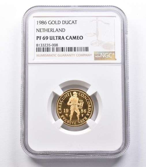 PF69 UCAM 1986 Netherlands Gold Ducat NGC