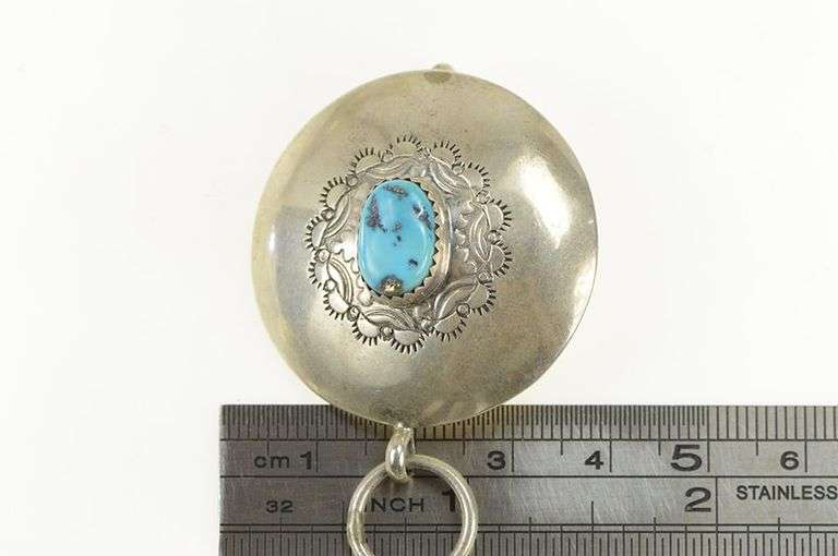 Sterling Silver Turquoise Southwestern Ornate Belt