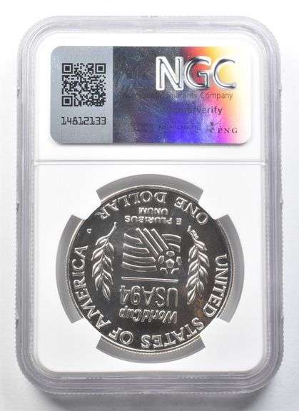 MS70 PL 1994-D World Cup Commemorative Dollar NGC