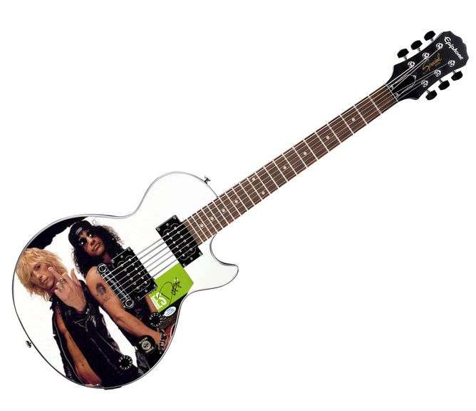 Guns N Roses Duff McKagan Autographed Epiphone 1/1 Custom Graphics Guitar ACOA