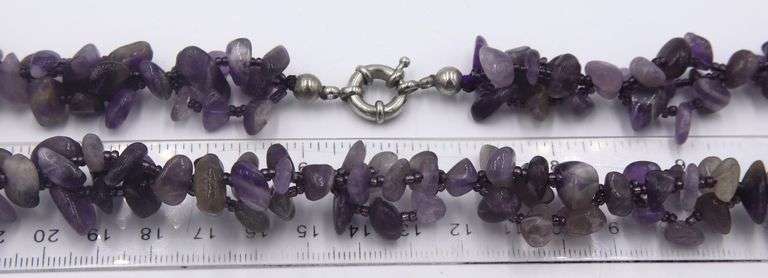 Amethyst necklace with matching bracelet