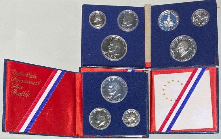 3 1976 Silver 3 Piece Proof Sets