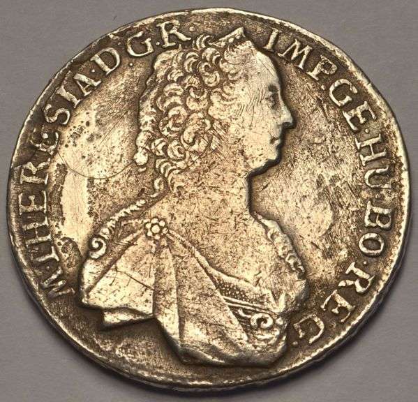 1763 Austrian Empire Maria Theresia Thaler Silver Coin