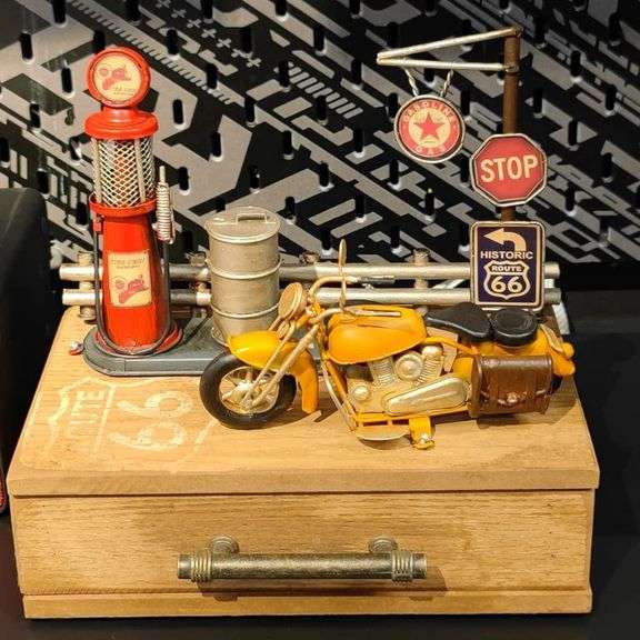 Vintage Route 66 Gas Station Desk Organizer