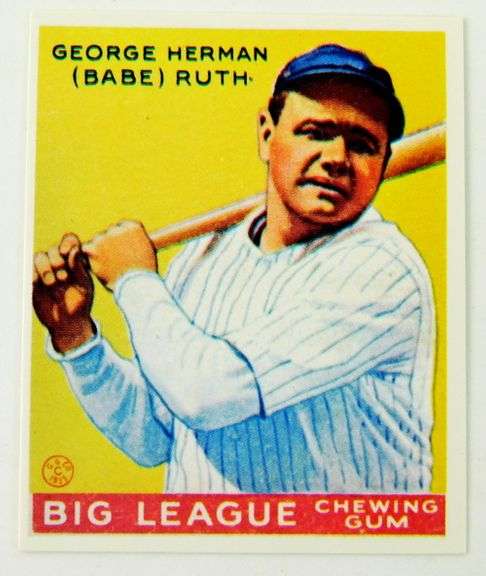 Babe Ruth 1933 Goudey Reprint Baseball Card