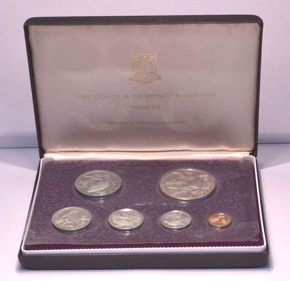 1973 First Coinage of the British Virgin Islands Franklin Mint Proof Set