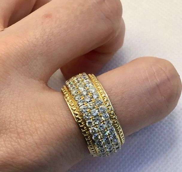 14K YELLOW GOLD MEN’S DIAMOND WEDDING BAND