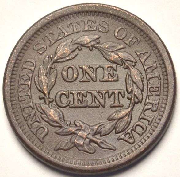1850 Braided Hair Large Cent