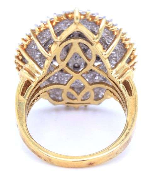 Lot of 2 Baguette and round diamond rings in 925 sterling silver