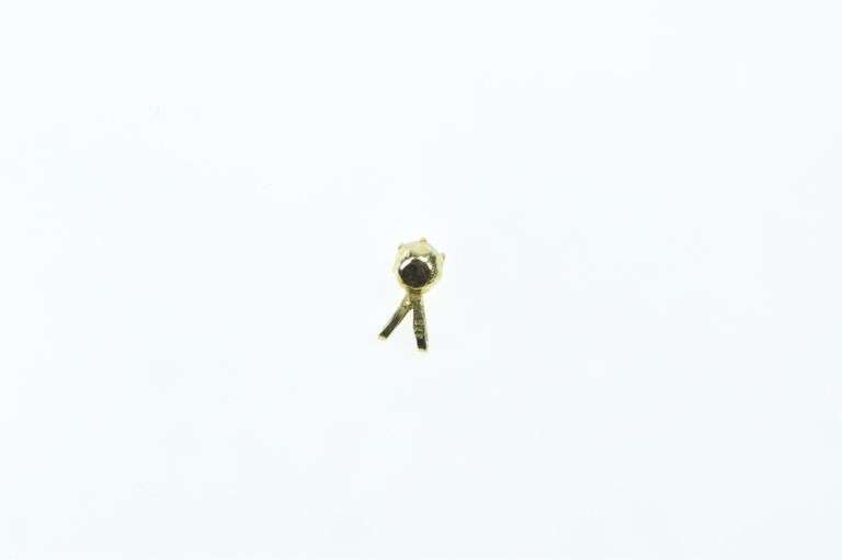 9K Yellow Gold Vintage Round Opal Solitaire Simple Charm/Pendant