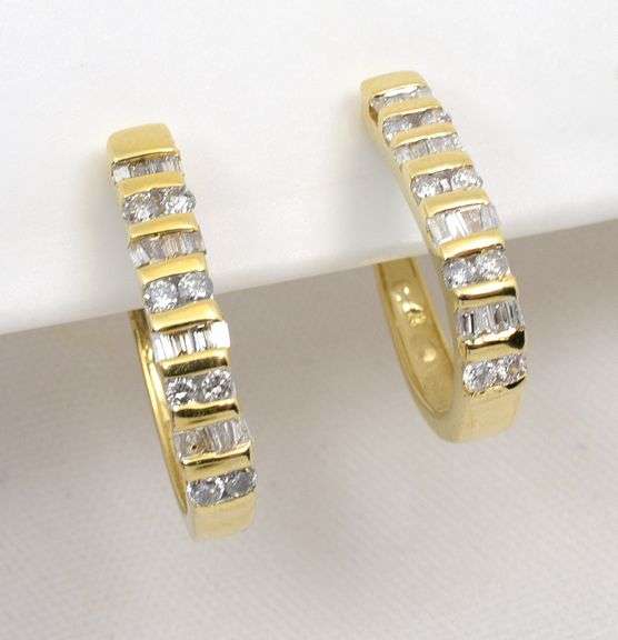 Feminine Diamond Hoop Earrings