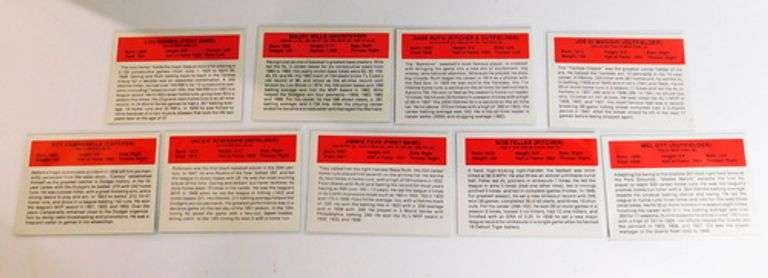 9 Baseball's All-Time Greats Football Cards