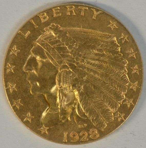 Fresh BU 1928 US $2.50 Indian Gold Piece. Nice