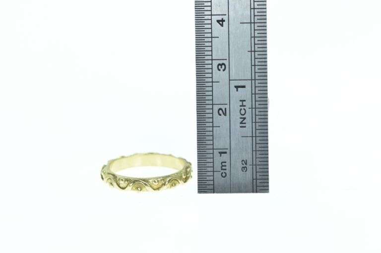 18K Yellow Gold J J Marco Wavy Dot Designer Band Ring