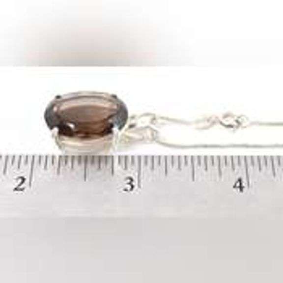 Famous 925 Smokey Quartz Pendant Necklace