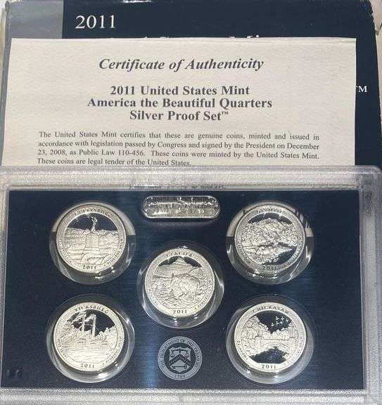 2011 US Mint Silver Quarter Proof Set