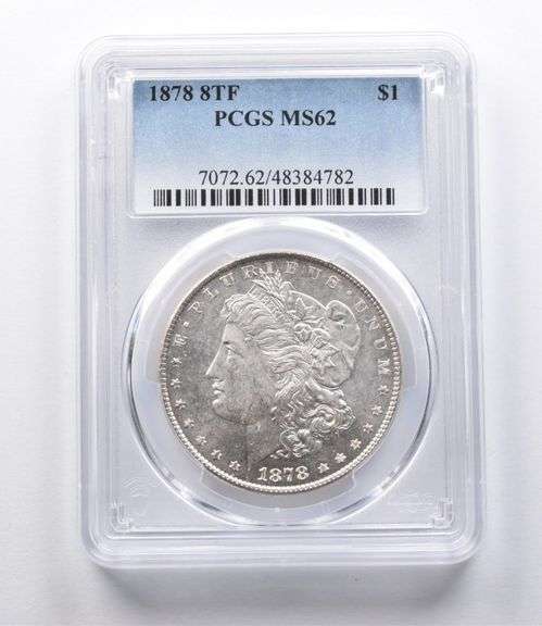 MS62 1878 8TF Morgan Silver Dollar PCGS